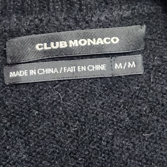 Club Monaco Black Merino Wool Short Sleeve Cardigan M - Picture 9 of 10